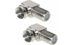 Berger Hoekadapter F-stekker/F-stekker, 90° (set Van 2)