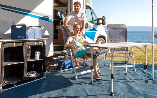 Berger Klapstoel Luxus XL Blauw 4 Berger Klapstoel Luxus XL Blauw - Afbeelding 2