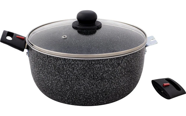 Berger Aluminium Steelpan Stone Rock Met Glazen Deksel 20 Cm 4 Berger Aluminium Steelpan Stone Rock Met Glazen Deksel 20 Cm - Afbeelding 2