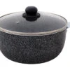 Berger Aluminium Steelpan Stone Rock Met Glazen Deksel 20 Cm -Berger 317472 2130651