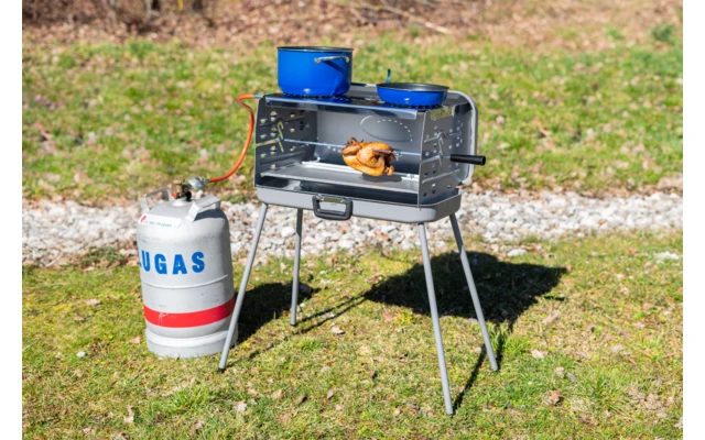 Berger Draagbare Koffermodel Gasbarbecue Met 3 Gaspitten 7 Berger Draagbare Koffermodel Gasbarbecue Met 3 Gaspitten - Afbeelding 5